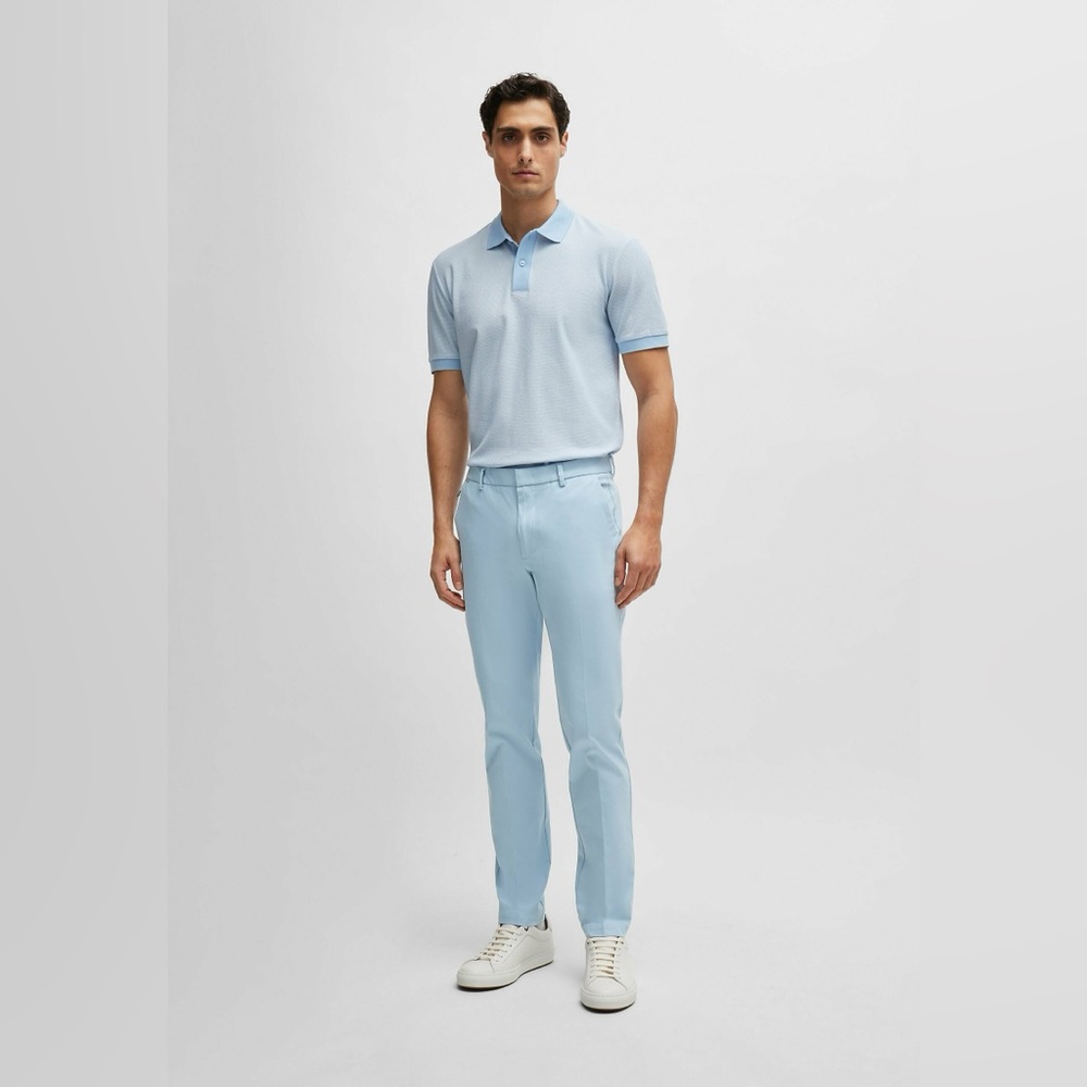 Boss Light Blue Tailored Trousers